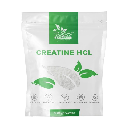 Raw Powders Creatine HCL 100 g – 33 porcijos