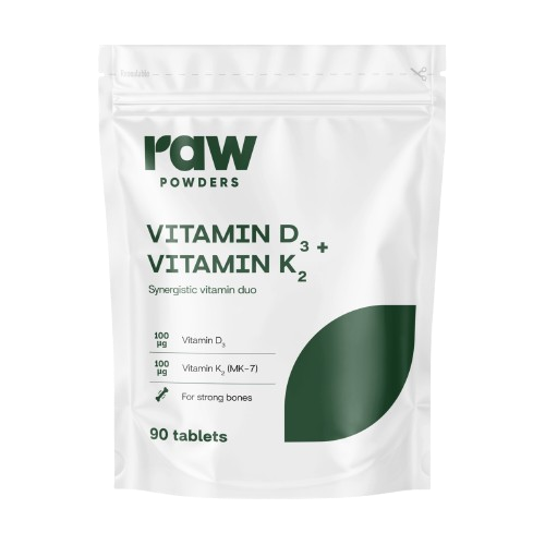 Raw Powders Vitamin D3 + Vitamin K2 90 tbl.
