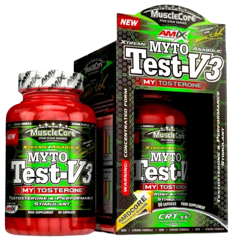 Amix MuscleCore MytoTest V3 90 kaps Galiojimas aprašyme
