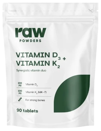 Raw Powders Vitamin D3 + Vitamin K2 90 tbl.